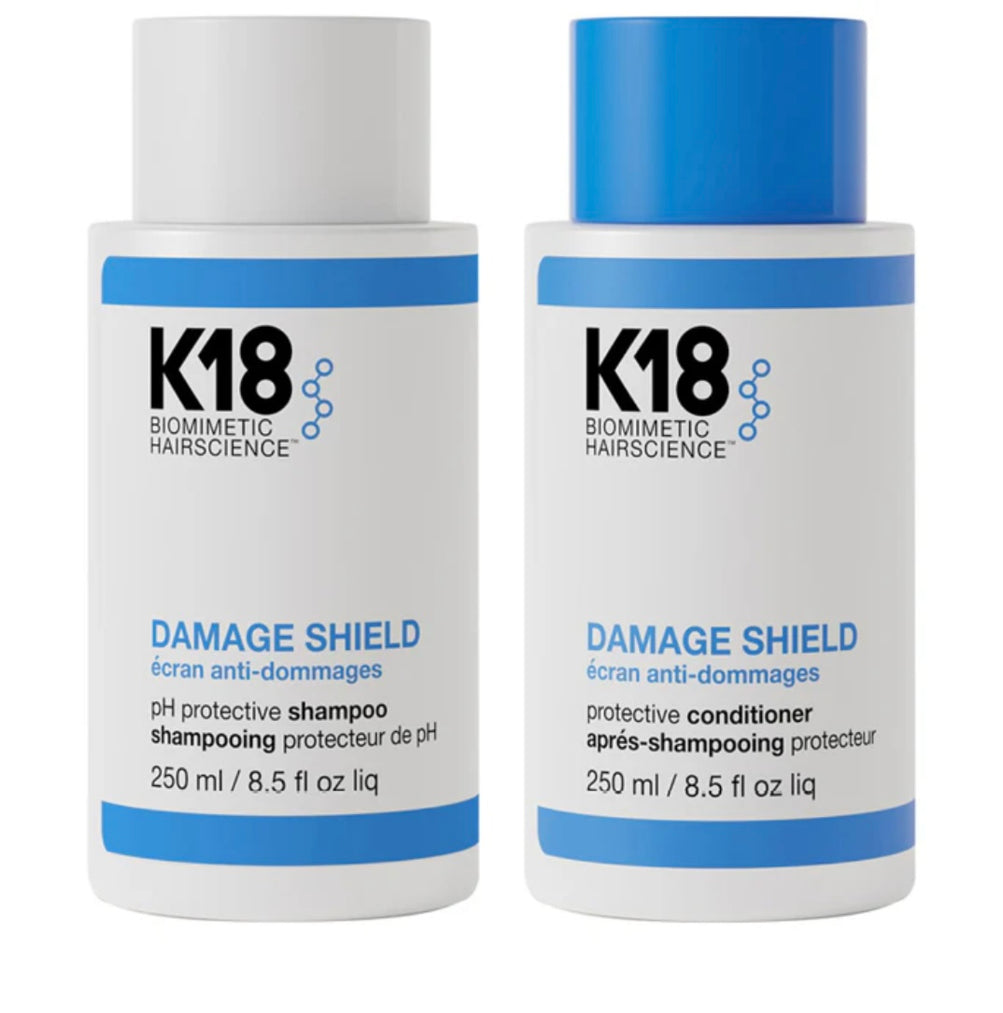 K18 Damage Shield Shampoo and Conditioner 250ml duo