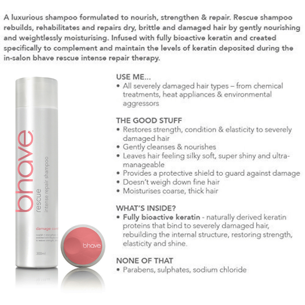 Bhave Shampoo Bhave Rescue Intense Repair Shampoo 300ml
