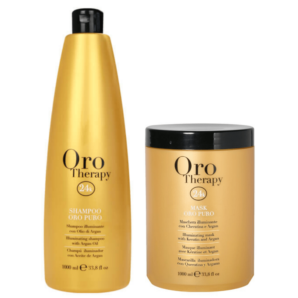 Fanola Packs Fanola Oro Therapy Argan Oil Shampoo & Mask 1000ml